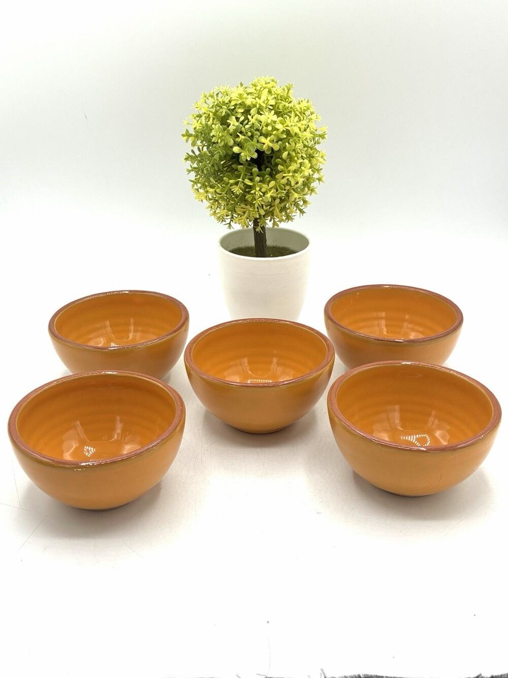 SET/2 Bobby Flay Plancha Soup/Cereal Bowls 5.5" Turquoise & Orange EUC